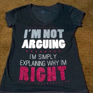Graphic tshirt Large I’m not arguing I’m simply explaining why EUC-like new